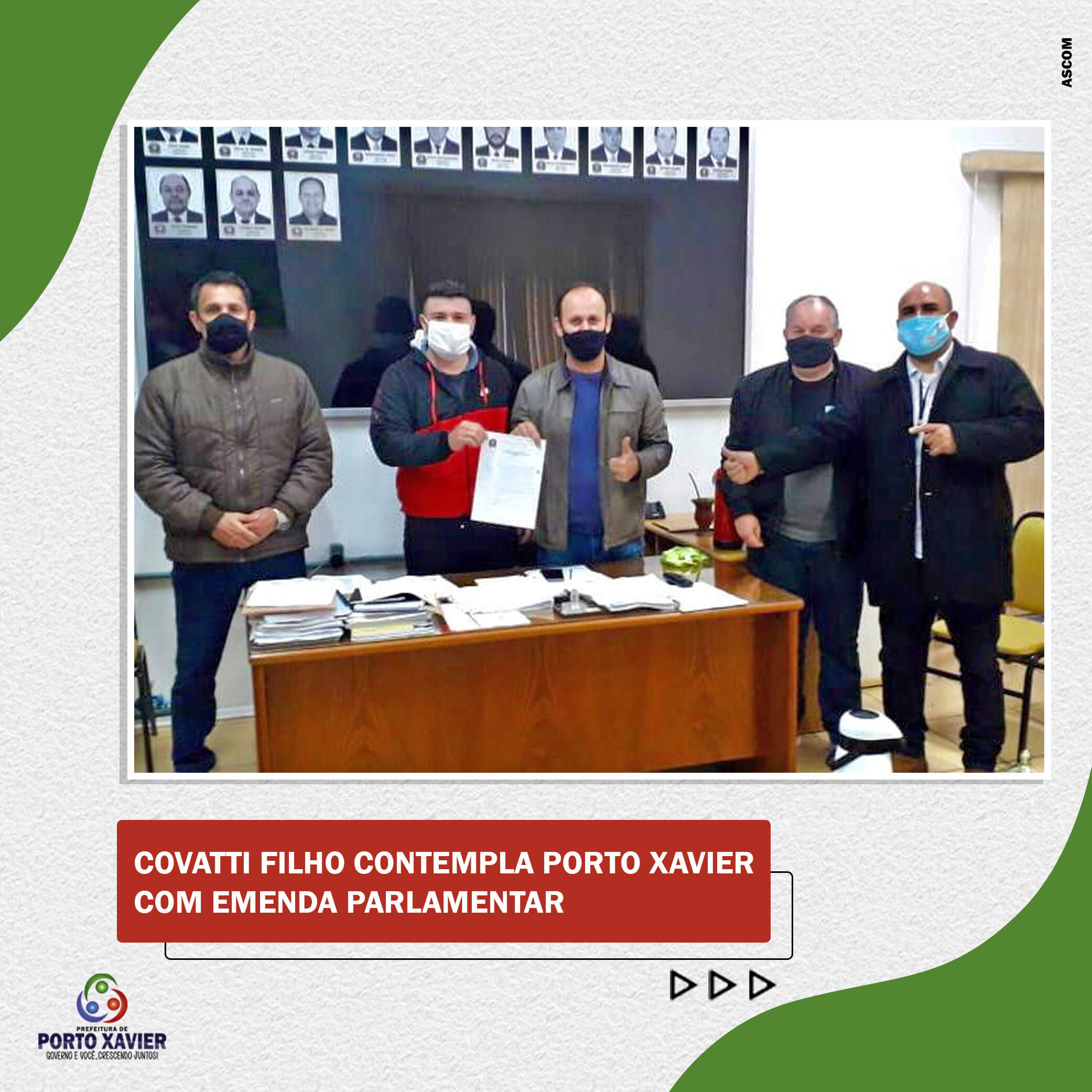 COVATTI FILHO CONTEMPLA PORTO XAVIER COM EMENDA PARLAMENTAR